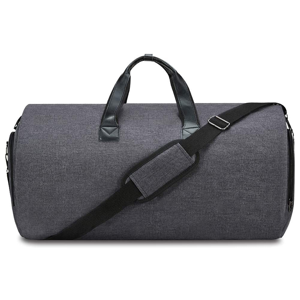 2 in 1 Travel Luggage Bag - Multi functional suit and garment bag zips into duffel with shoulder strap