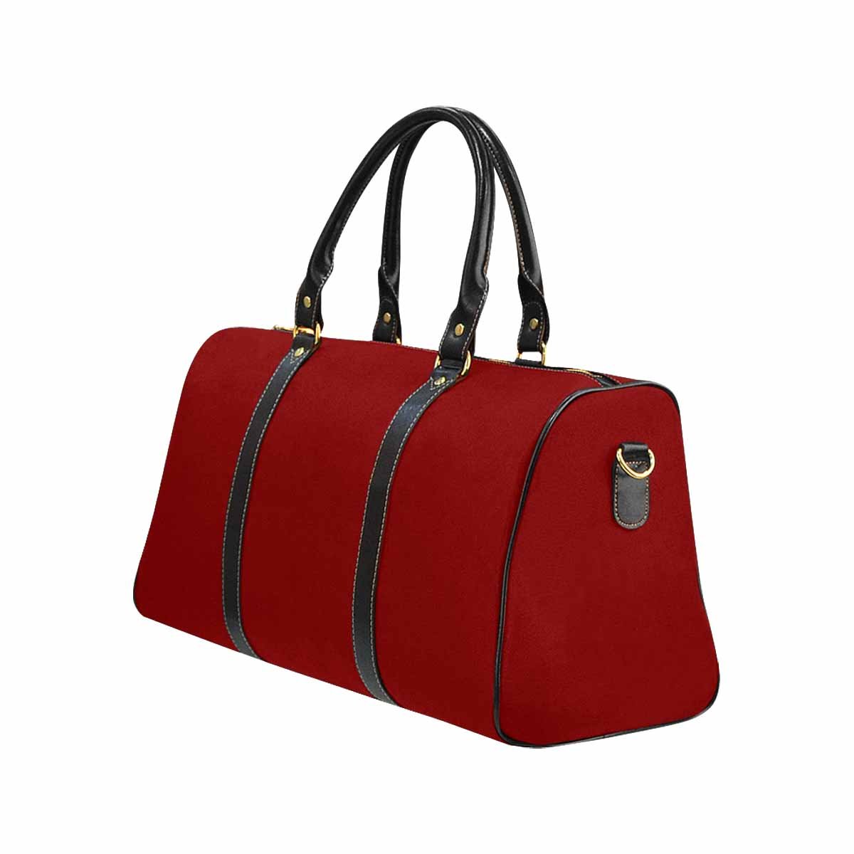 Maroon Red Carry On Travel Luggage Bag with Adjustable Strap