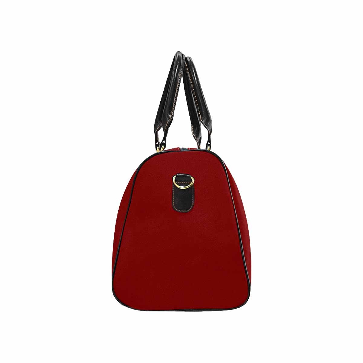 Maroon Red Carry On Travel Luggage Bag with Adjustable Strap