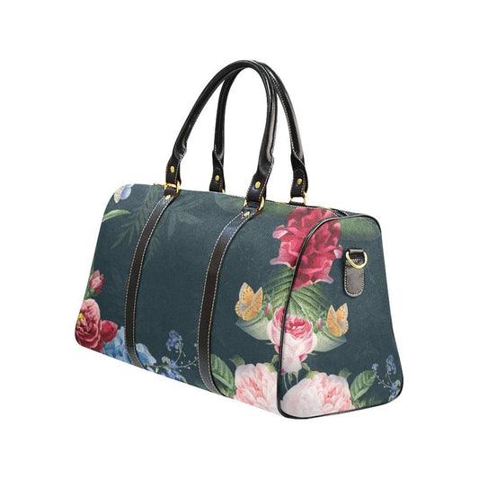 Floral Carry On Travel Luggage Bag with Adjustable Strap